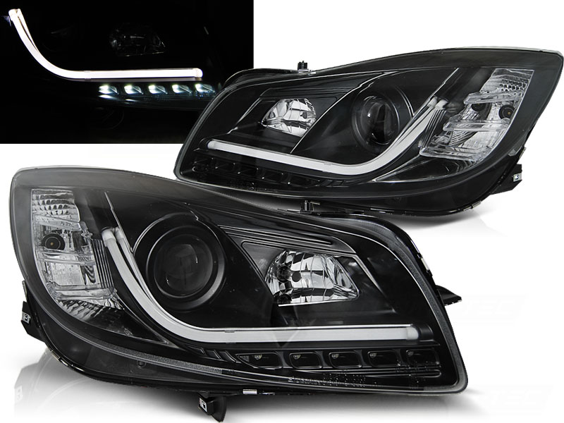 Frontlykter Opel Insignia A 2008 - 2012 BLACK TUBE LIGHTS