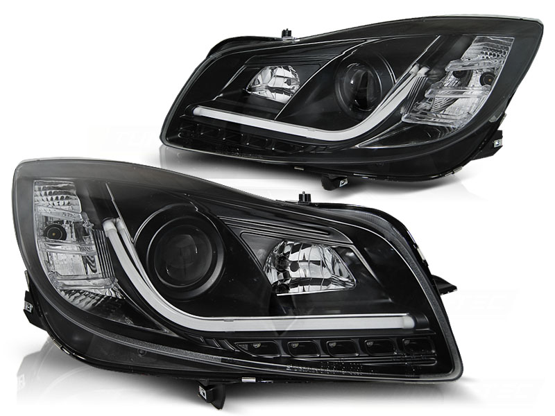 Frontlykter Opel Insignia A 2008 - 2012 BLACK TUBE LIGHTS – bilde 3