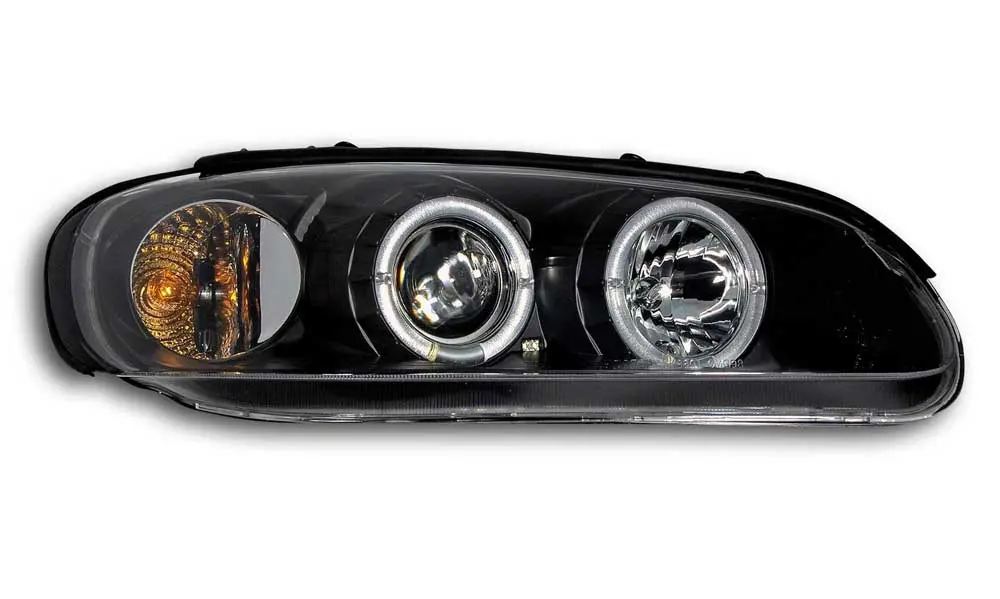 Frontlykter OPEL OMEGA (B) 1994-1999 ANGEL EYES BLACK – bilde 2
