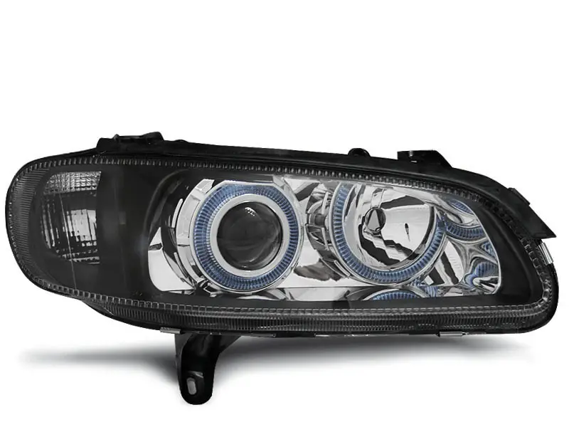 Frontlykter OPEL OMEGA (B) 1994-1999 ANGEL EYES BLACK – bilde 3