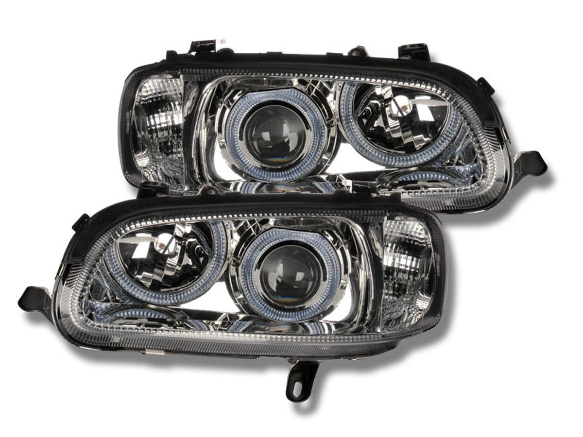 Frontlykter OPEL OMEGA (B) 1994-1999 ANGEL EYES CHROME – bilde 2