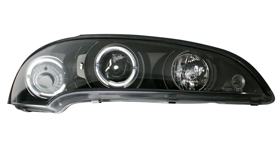 Frontlykter OPEL TIGRA 1994-2000 ANGEL EYES BLACK – bilde 2