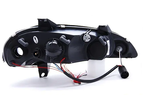 Frontlykter OPEL TIGRA 1994-2000 ANGEL EYES BLACK – bilde 4