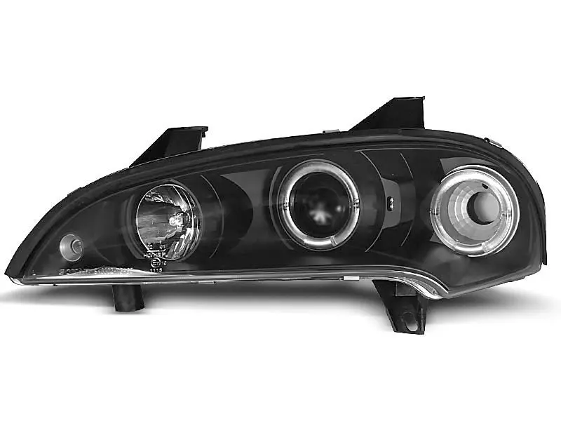 Frontlykter OPEL TIGRA 1994-2000 ANGEL EYES BLACK – bilde 5
