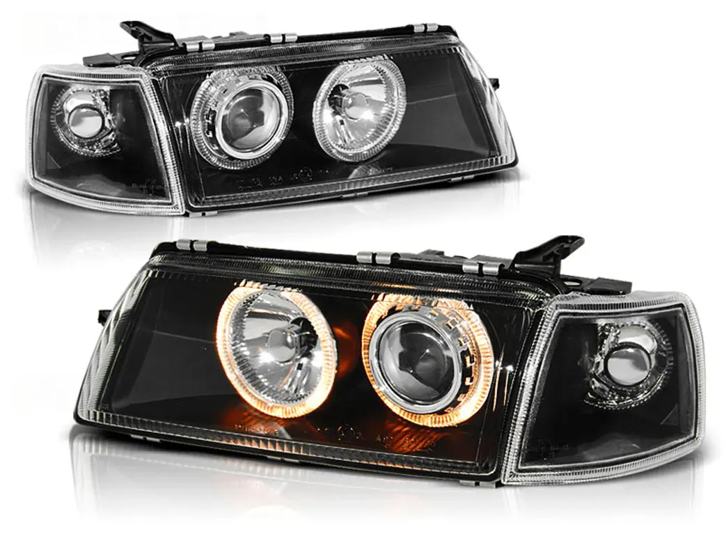 Frontlykter OPEL VECTRA (A) 1988-1995 ANGEL EYES BLACK
