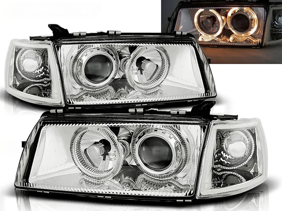 Frontlykter OPEL VECTRA (A) 1988-1995 ANGEL EYES CHROME