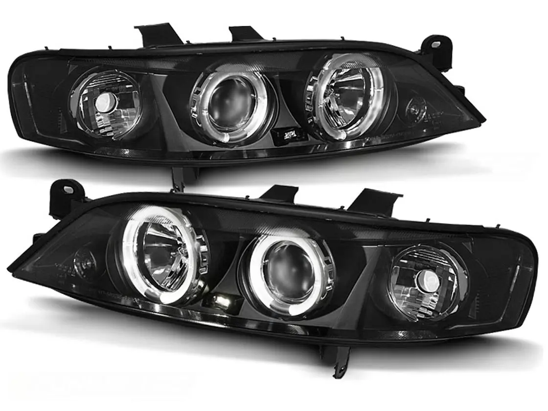 Frontlykter OPEL VECTRA (B) 1995-1998 ANGEL EYES BLACK