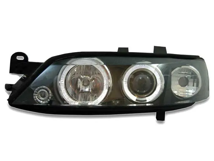 Frontlykter OPEL VECTRA (B) 1995-1998 ANGEL EYES BLACK – bilde 2