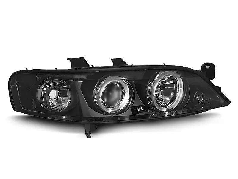 Frontlykter OPEL VECTRA (B) 1999-2002 ANGEL EYES BLACK – bilde 3