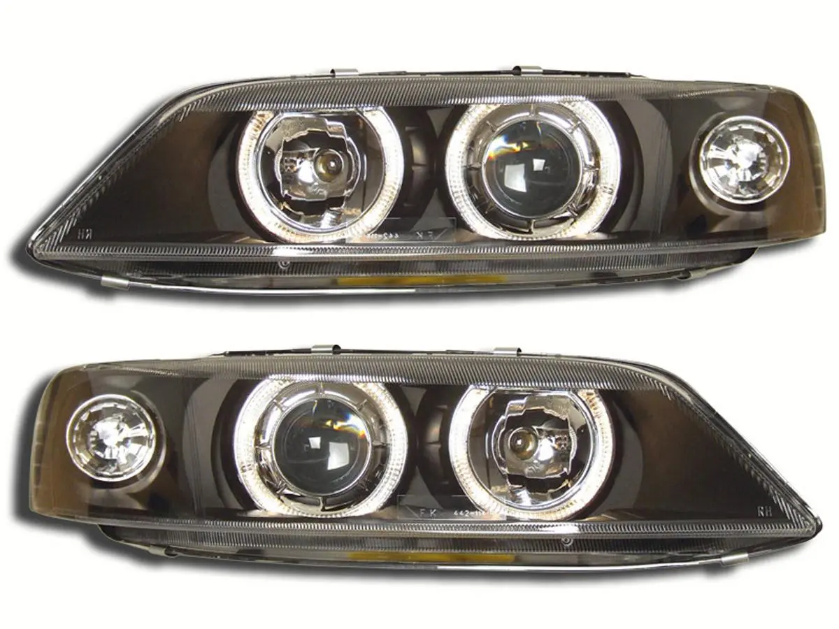 Frontlykter OPEL VECTRA (B) 1999-2002 ANGEL EYES BLACK – bilde 2