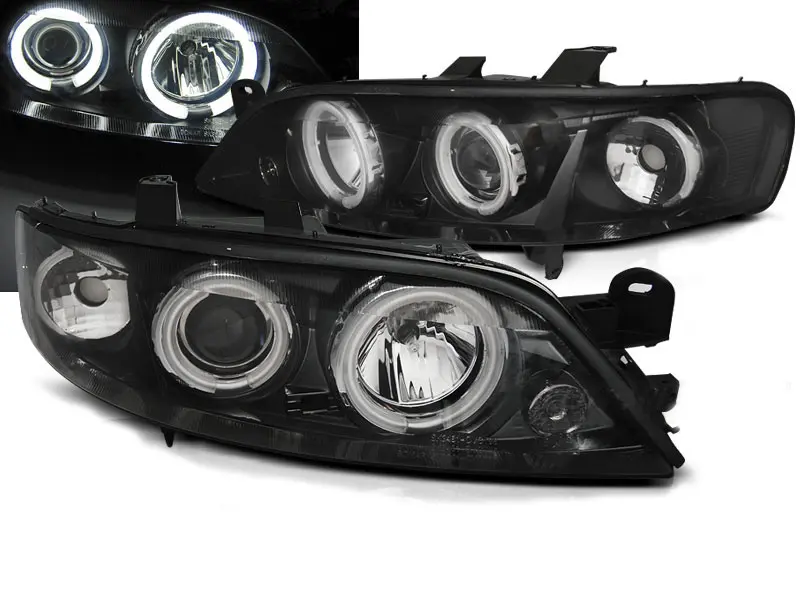 Frontlykter OPEL VECTRA (B) 1999-2002 ANGEL EYES CCFL BLACK