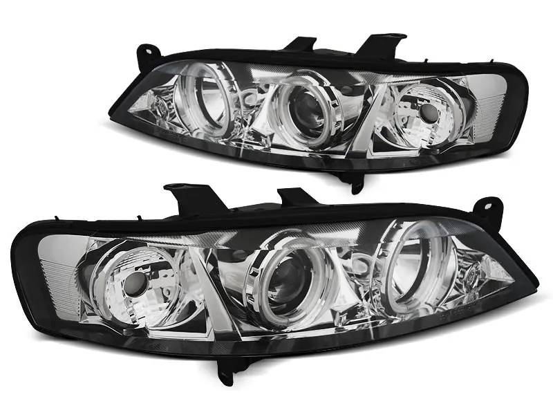 Frontlykter OPEL VECTRA (B) 1999-2002 ANGEL EYES CCFL CHROME – bilde 3