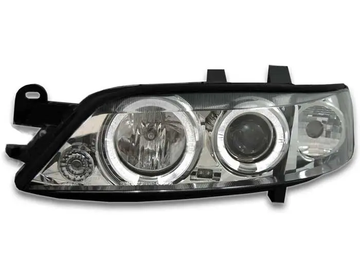 Frontlykter OPEL VECTRA (B) 1999-2002 ANGEL EYES CHROME – bilde 2