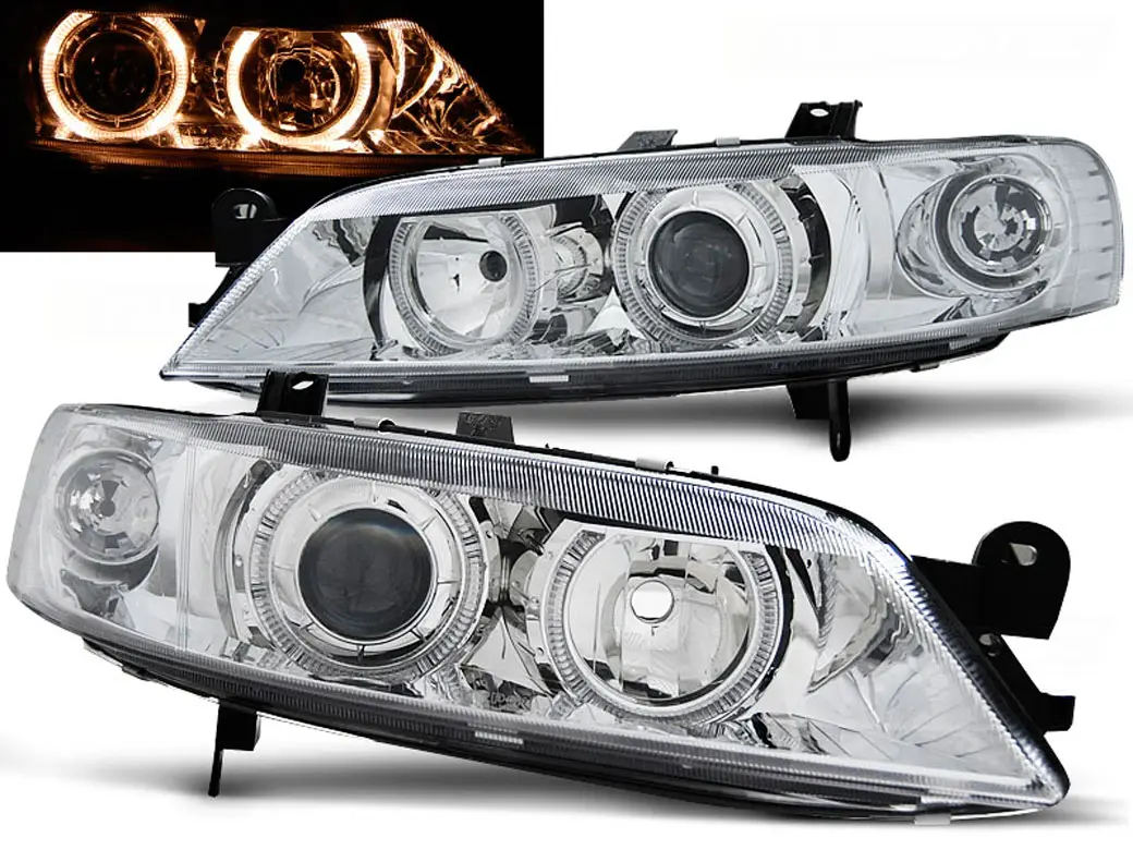 Frontlykter OPEL VECTRA (B) 1999-2002 ANGEL EYES CHROME