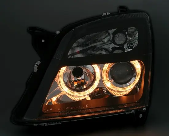 Frontlykter OPEL VECTRA (C) 2002-2005 ANGEL EYES BLACK – bilde 2