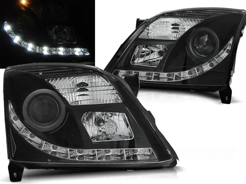 Frontlykter OPEL VECTRA (C) 2002-2005 TRU DRL BLACK