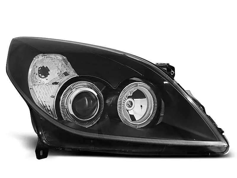 Frontlykter OPEL VECTRA (C) 2005-2008 ANGEL EYES BLACK – bilde 3