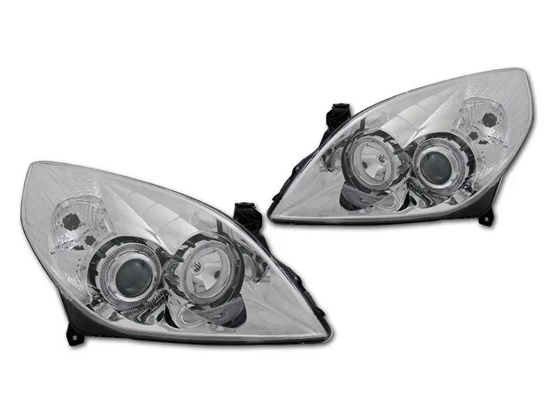 Frontlykter OPEL VECTRA (C) 2005-2008 ANGEL EYES CHROME – bilde 2