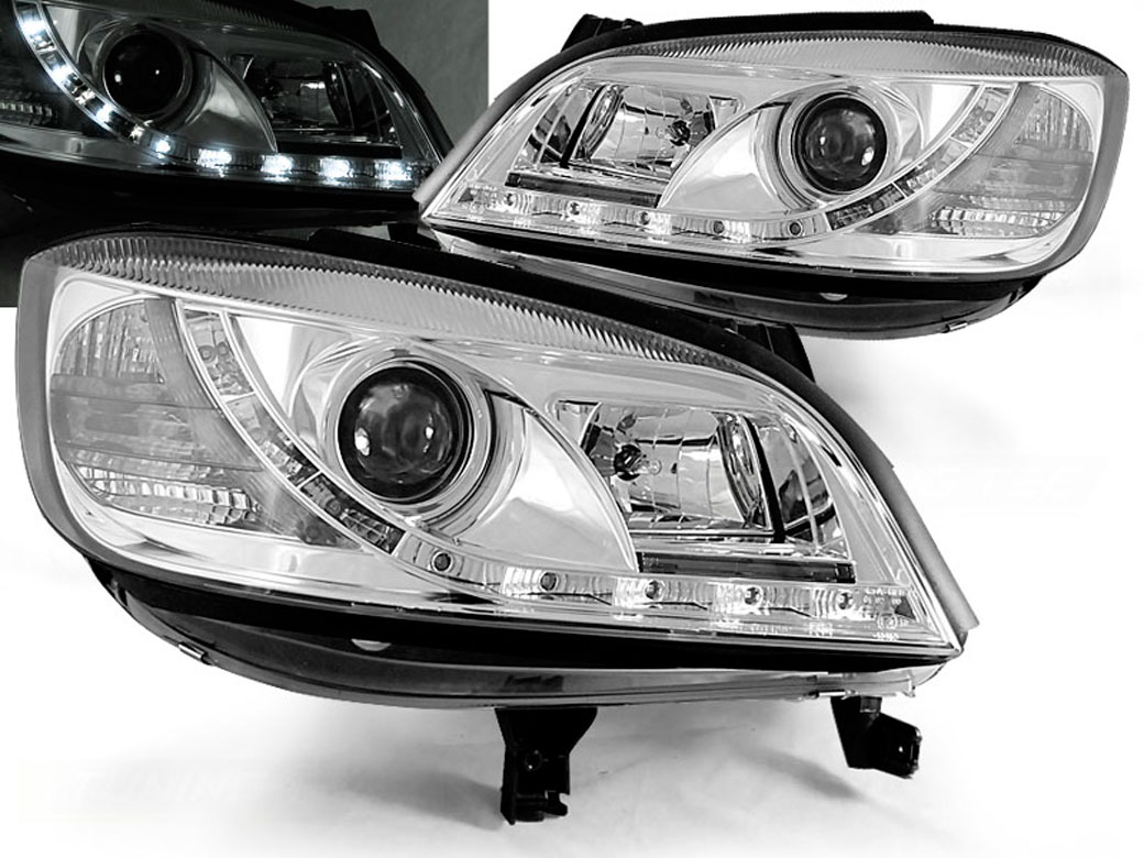 Frontlykter OPEL ZAFIRA 1999-2005 DAYLIGHT CHROME