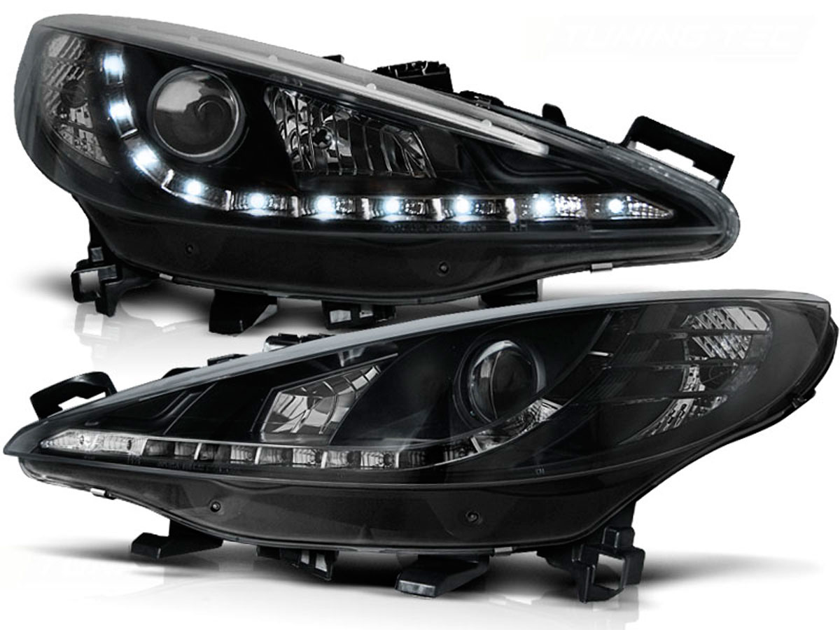 Frontlykter PEUGEOT 207 2006-2012 DAYLIGHT BLACK