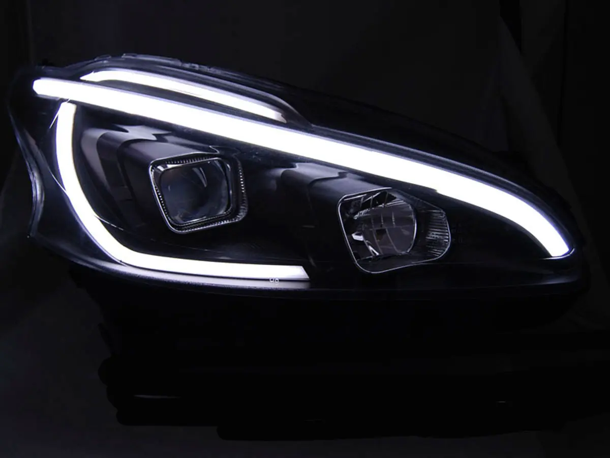 Frontlykter Peugeot 208 I 2012 - 2015 │ TUBE LIGHT BLACK – bilde 2