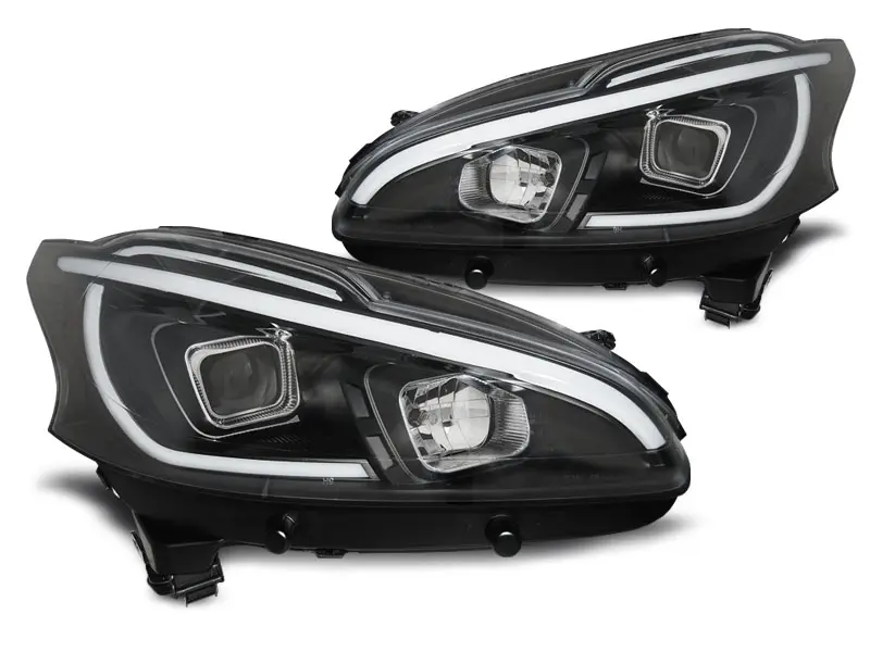 Frontlykter Peugeot 208 I 2012 - 2015 │ TUBE LIGHT BLACK – bilde 7