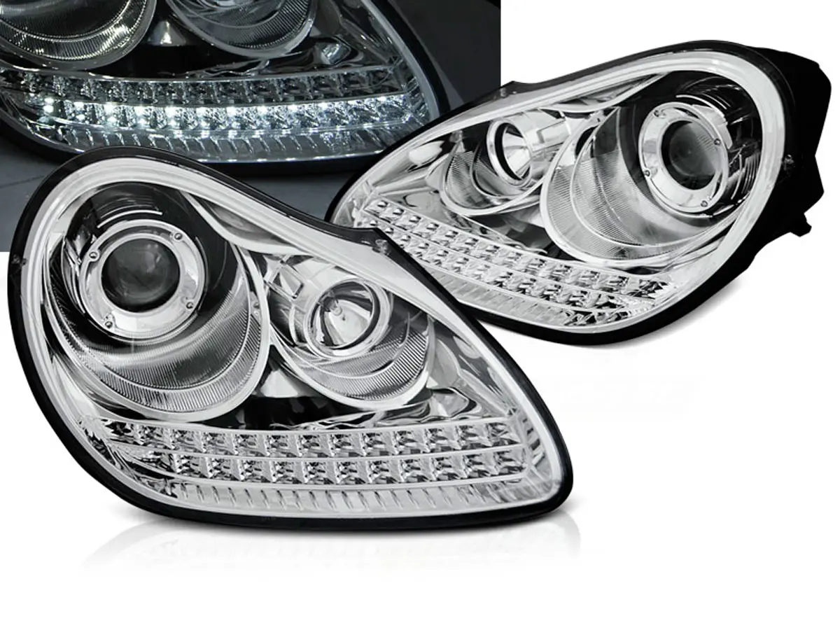 Frontlykter PORSCHE CAYENNE 2002-2006 DAYLIGHT CHROME HID XENON