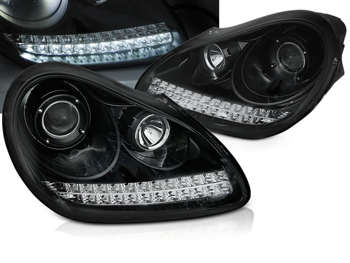Frontlykter Porsche Cayenne I (9PA) 2002 - 2007 │ DAYLIGHT BLACK HID XENON