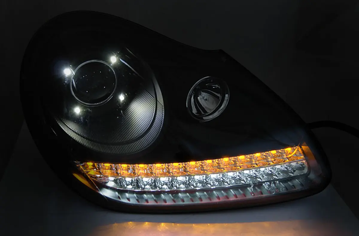 Frontlykter Porsche Cayenne I (9PA) 2002 - 2007 │ DAYLIGHT BLACK HID XENON – bilde 3