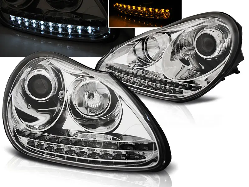 Frontlykter Porsche Cayenne I (9PA) 2002 - 2007 │ XENON  DAYLIGHT CHROME