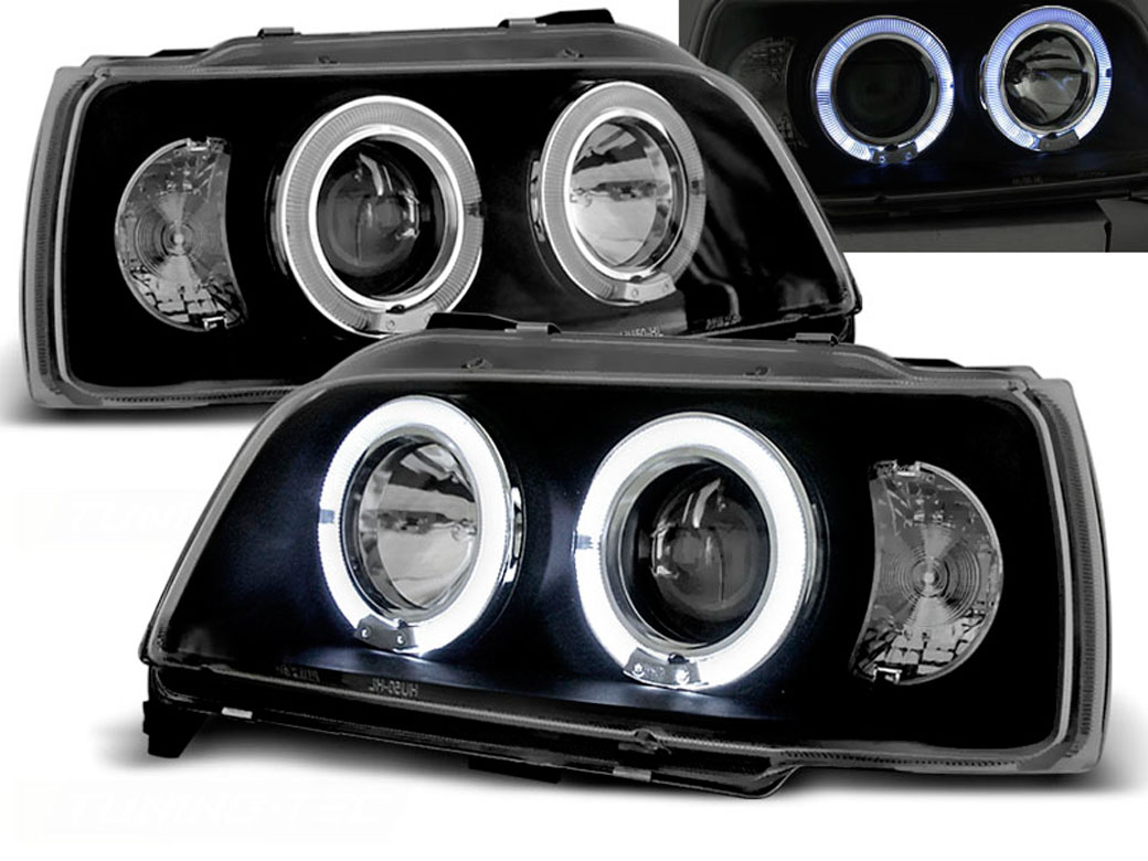 Frontlykter RENAULT CLIO 1990-1995 ANGEL EYES BLACK