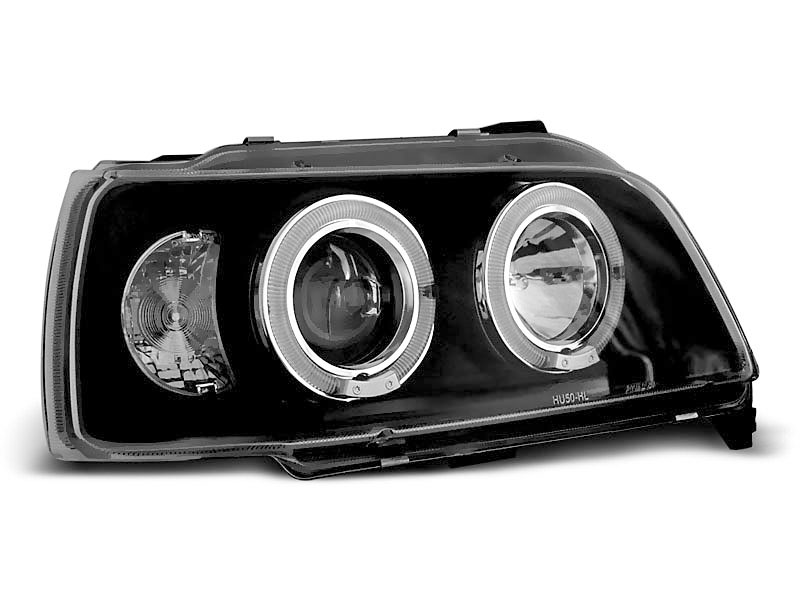 Frontlykter RENAULT CLIO 1990-1995 ANGEL EYES BLACK – bilde 2
