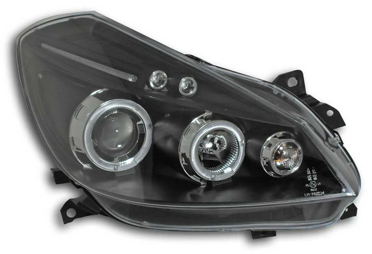 Frontlykter RENAULT CLIO 3 2005-2009 BLACK ANGEL EYES – bilde 2