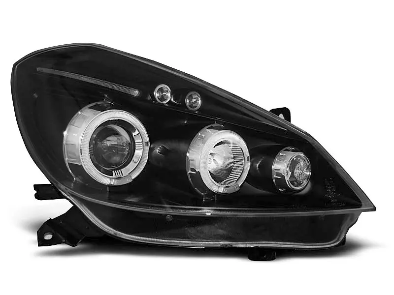 Frontlykter RENAULT CLIO 3 2005-2009 BLACK ANGEL EYES – bilde 3