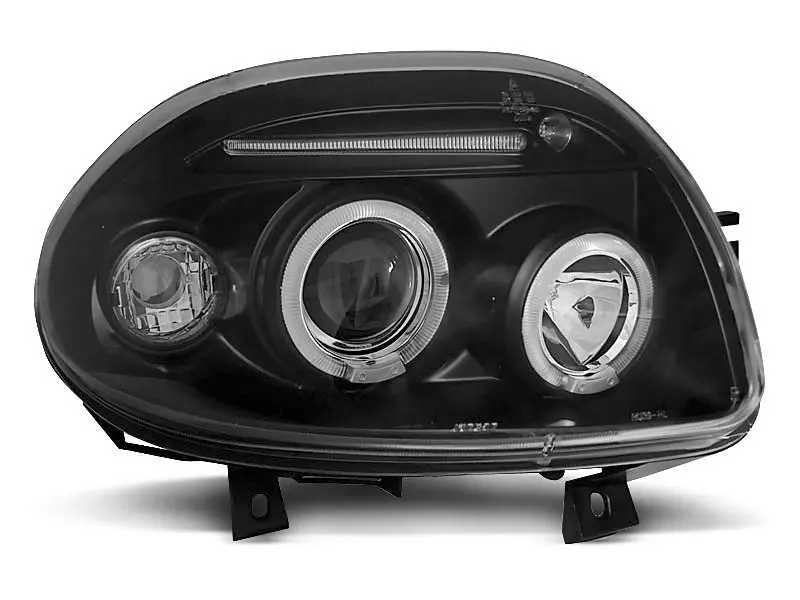 Frontlykter RENAULT CLIO II 1998-2001 ANGEL EYES BLACK – bilde 2