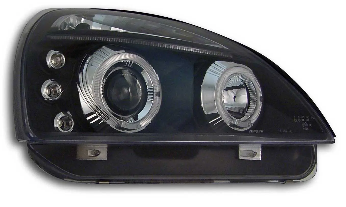 Frontlykter RENAULT CLIO II 2001-2005 ANGEL EYES BLACK – bilde 2