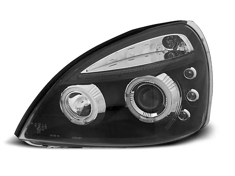 Frontlykter RENAULT CLIO II 2001-2005 ANGEL EYES BLACK – bilde 3