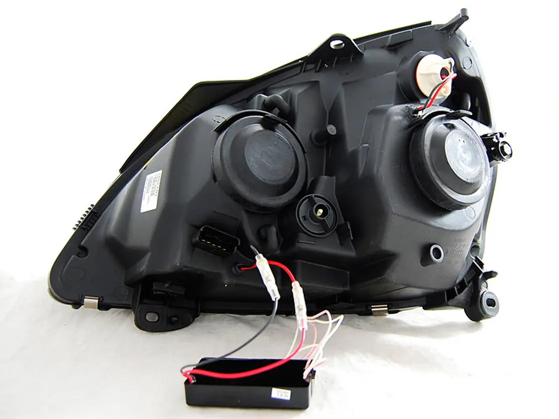 Frontlykter RENAULT CLIO II 2001-2005 ANGEL EYES CCFL BLACK – bilde 2