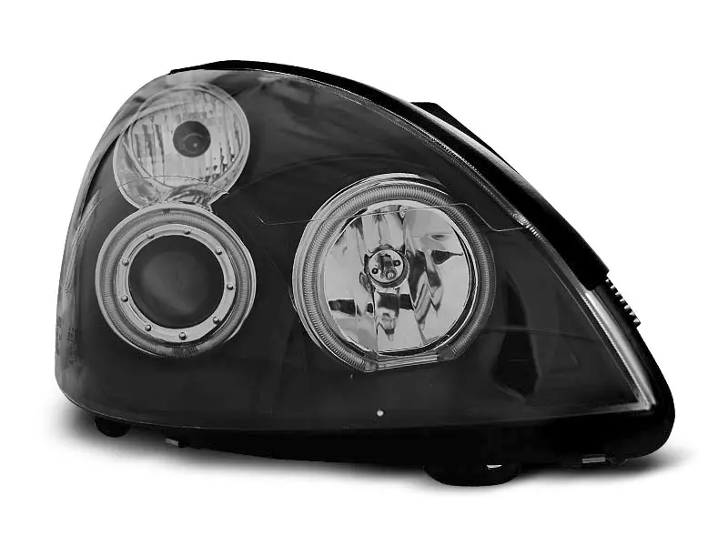 Frontlykter RENAULT CLIO II 2001-2005 ANGEL EYES CCFL BLACK – bilde 3