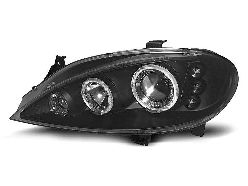 Frontlykter RENAULT MEGANE 1999-2002 ANGEL EYES BLACK – bilde 2