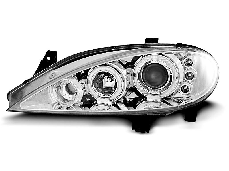 Frontlykter RENAULT MEGANE 1999-2002 ANGEL EYES CHROME – bilde 2