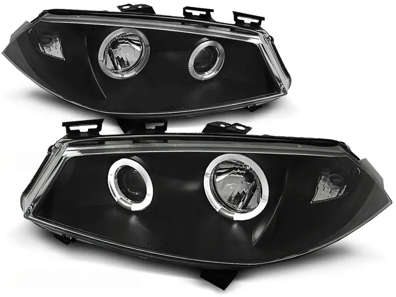 Frontlykter RENAULT MEGANE II 2002-2005 ANGEL EYES BLACK – bilde 2