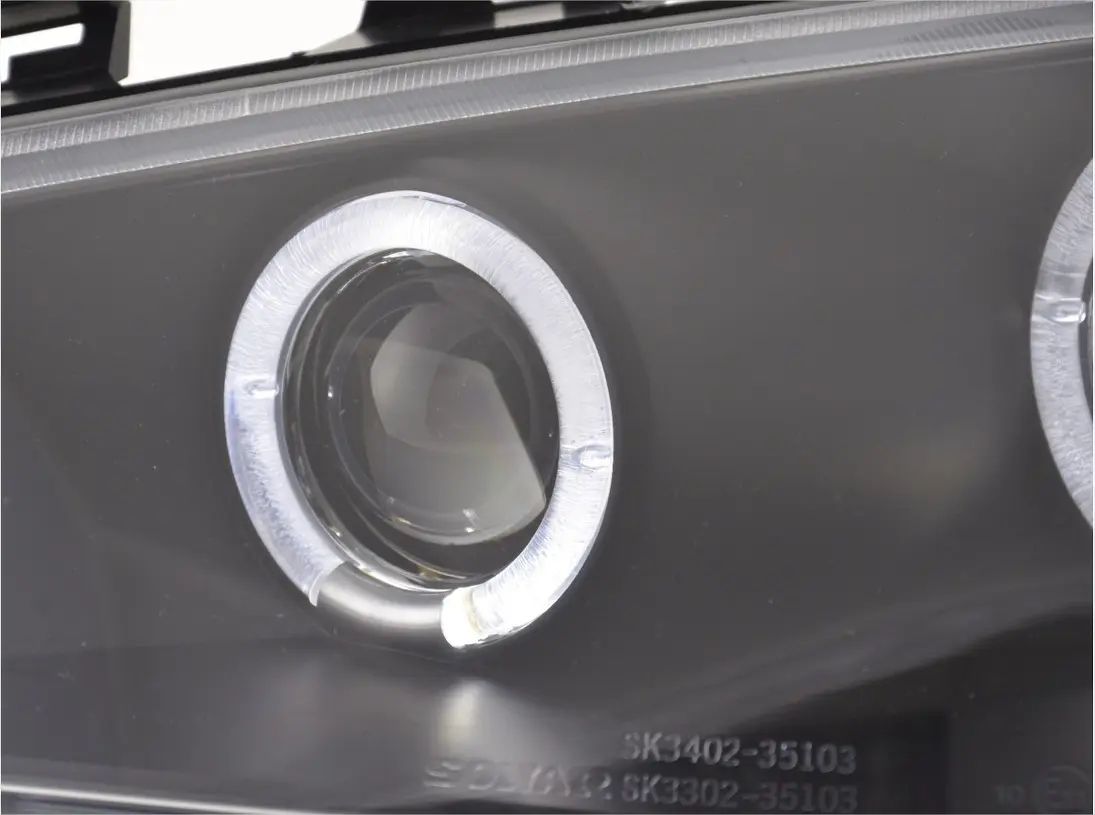 Frontlykter RENAULT MEGANE II 2002-2005 ANGEL EYES BLACK – bilde 4