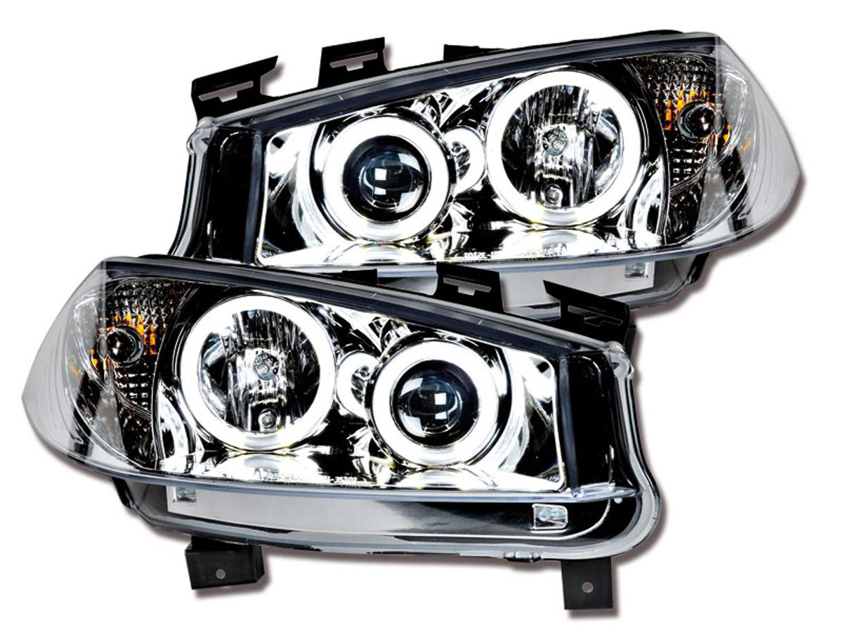 Frontlykter RENAULT MEGANE II 2002-2005 ANGEL EYES CHROME – bilde 2