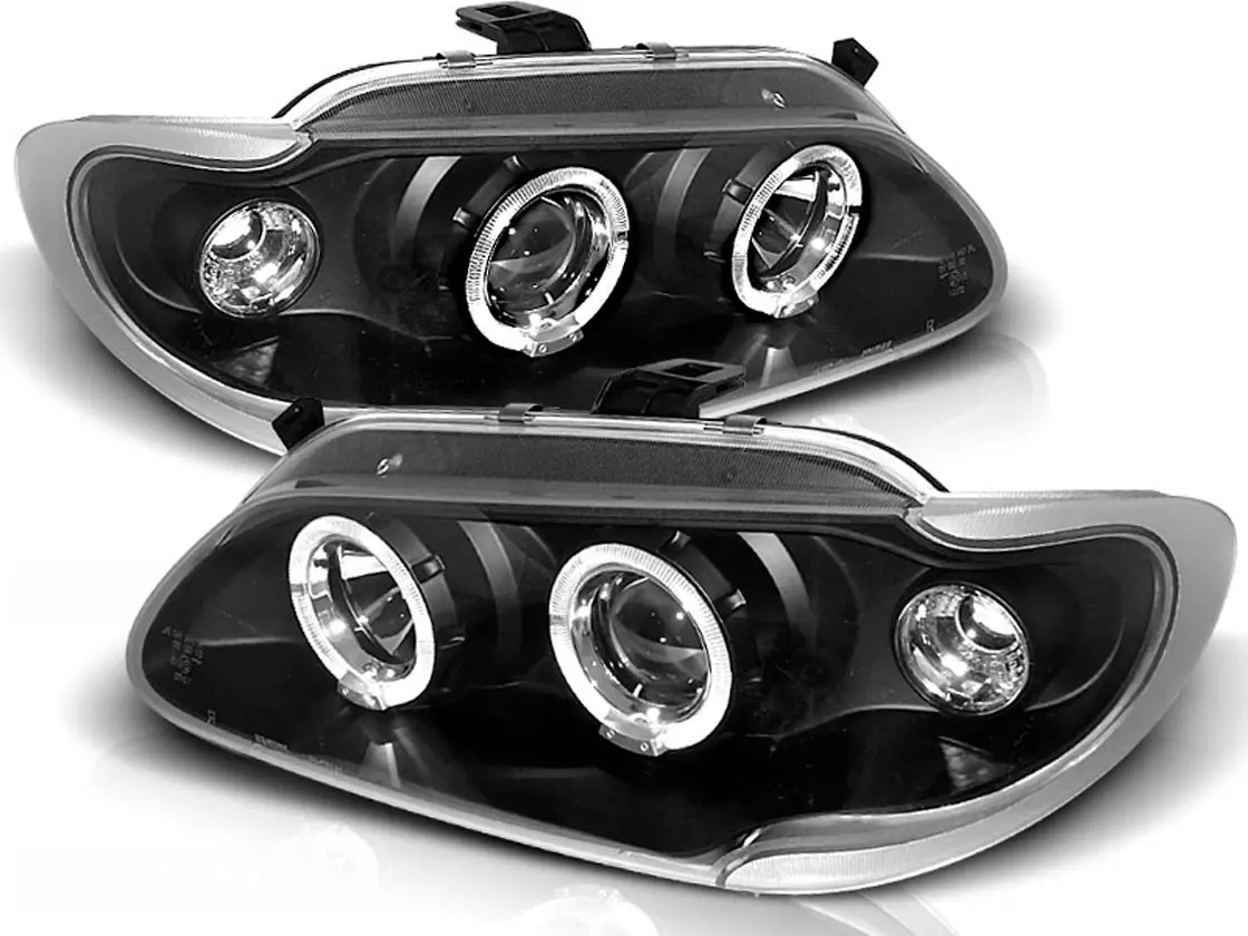 Frontlykter RENAULT MEGANE / RENAULT SCENIC 1996-1999 ANGEL EYES BLACK