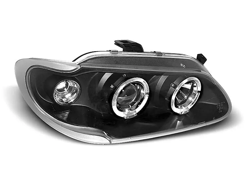 Frontlykter RENAULT MEGANE / RENAULT SCENIC 1996-1999 ANGEL EYES BLACK – bilde 2