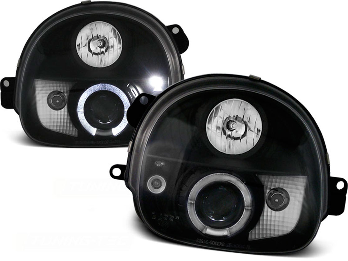 Frontlykter RENAULT TWINGO 1993-1998 ANGEL EYES BLACK