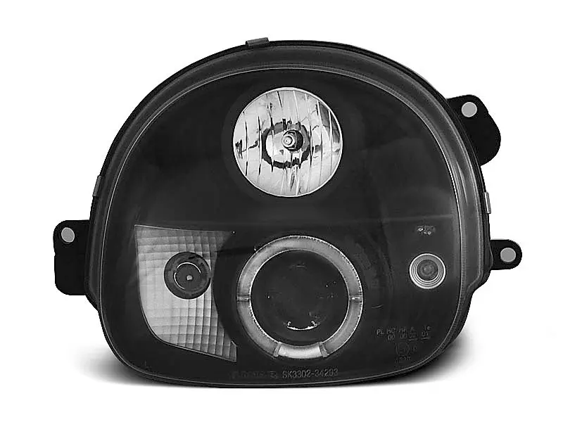 Frontlykter RENAULT TWINGO 1993-1998 ANGEL EYES BLACK – bilde 2