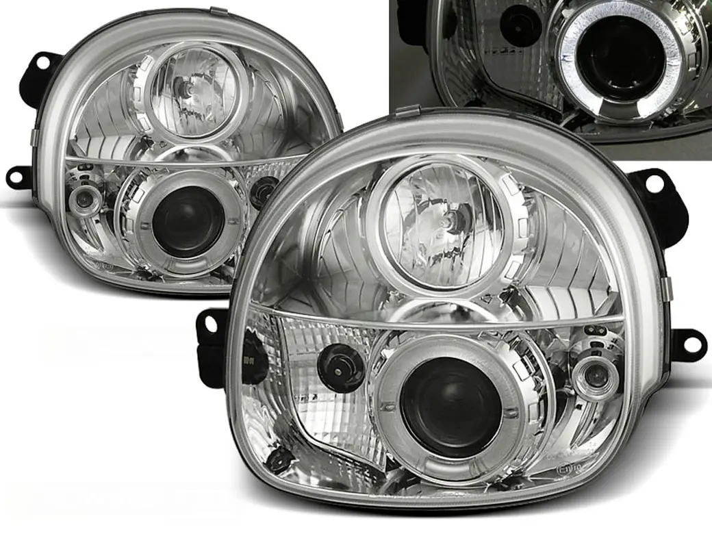 Frontlykter RENAULT TWINGO 1993-1998 ANGEL EYES CHROME
