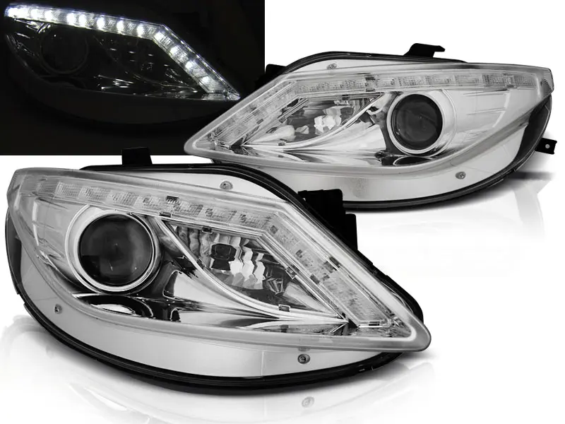 Frontlykter SEAT IBIZA (6J) 2008-2012 DAYLIGHT CHROME